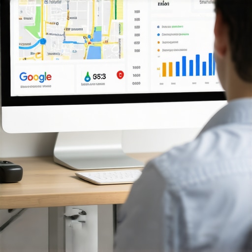 SEO expert analyzing Google Maps ranking data with charts