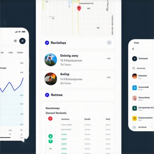 Local Business Dashboard Analytics Dashboard showing local SEO analytics and Google Maps ranking metrics.