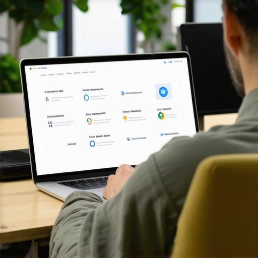 Person managing local SEO tools on a laptop for Google Maps rankings.