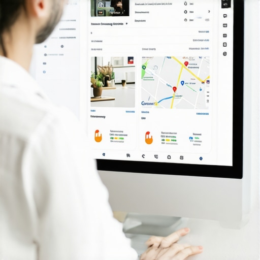 Business owner updating Google My Business profile on desktop