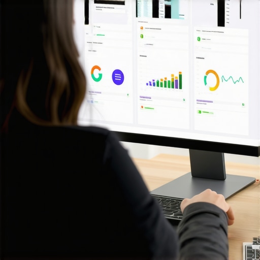 Analyzing Local SEO Data Person reviewing SEO analytics dashboards on a computer screen