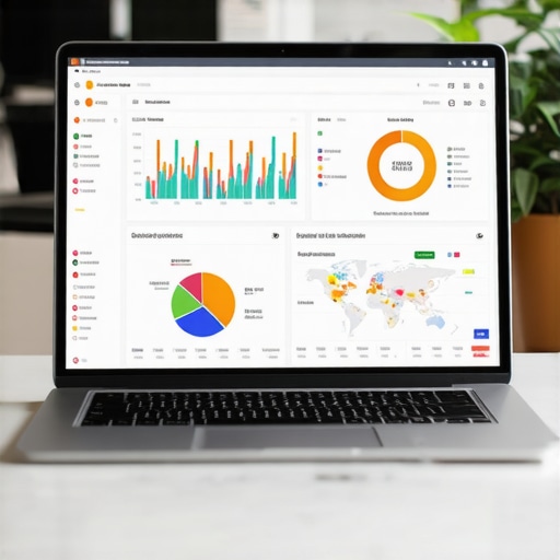 Screenshot of local SEO analytics dashboard showing progress and maps