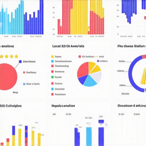 Screenshot of a digital marketing dashboard displaying local SEO metrics for maintaining Google Maps rankings.