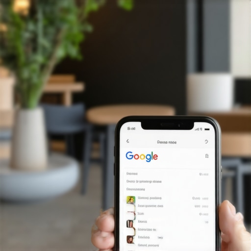 Engaging with Customers Through Reviews Business owner responding to a Google review on a smartphone, showcasing customer interaction.