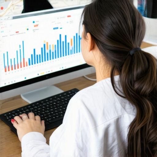 Person using software to analyze and optimize Google Maps rankings.