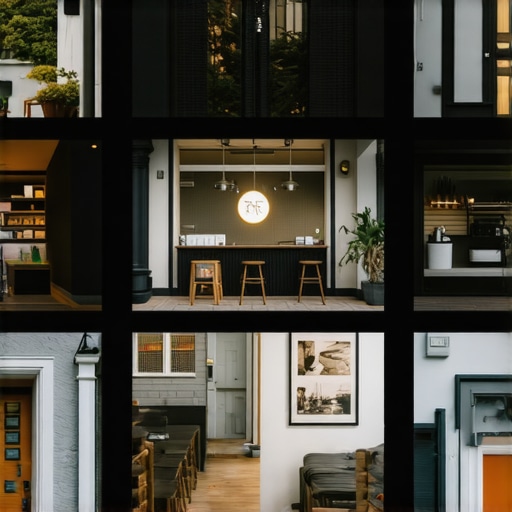 Photos showing a business location with geotags and branding to boost local search relevance.