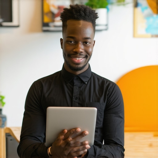 Optimizing Google My Business Profile Business owner editing and uploading photos to Google My Business profile