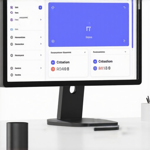 A workspace with local SEO software interfaces for citation and reputation management