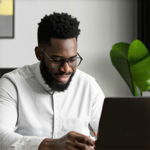Business owner actively responding to customer reviews on laptop