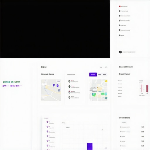 Screenshot of local SEO management software showing maps and analytics
