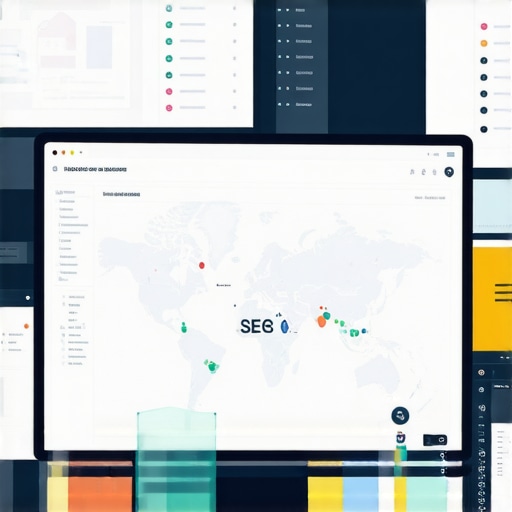 Workspace setup showing analytics dashboards for Google Maps SEO