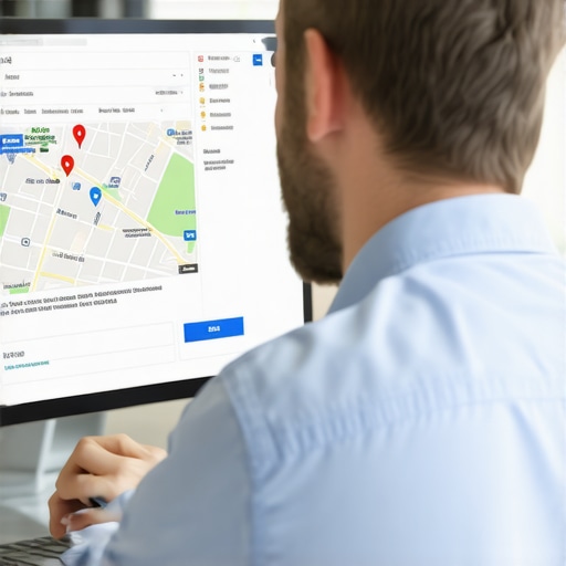 Business owner working on Google Maps profile optimization